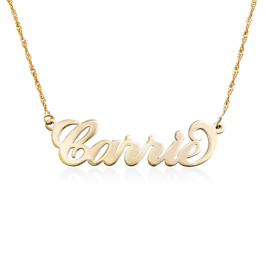 Yours Truly 22K Plated Carrie Name Necklace