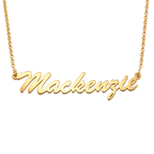 Yours Truly 22K Plated Basic Name Necklace