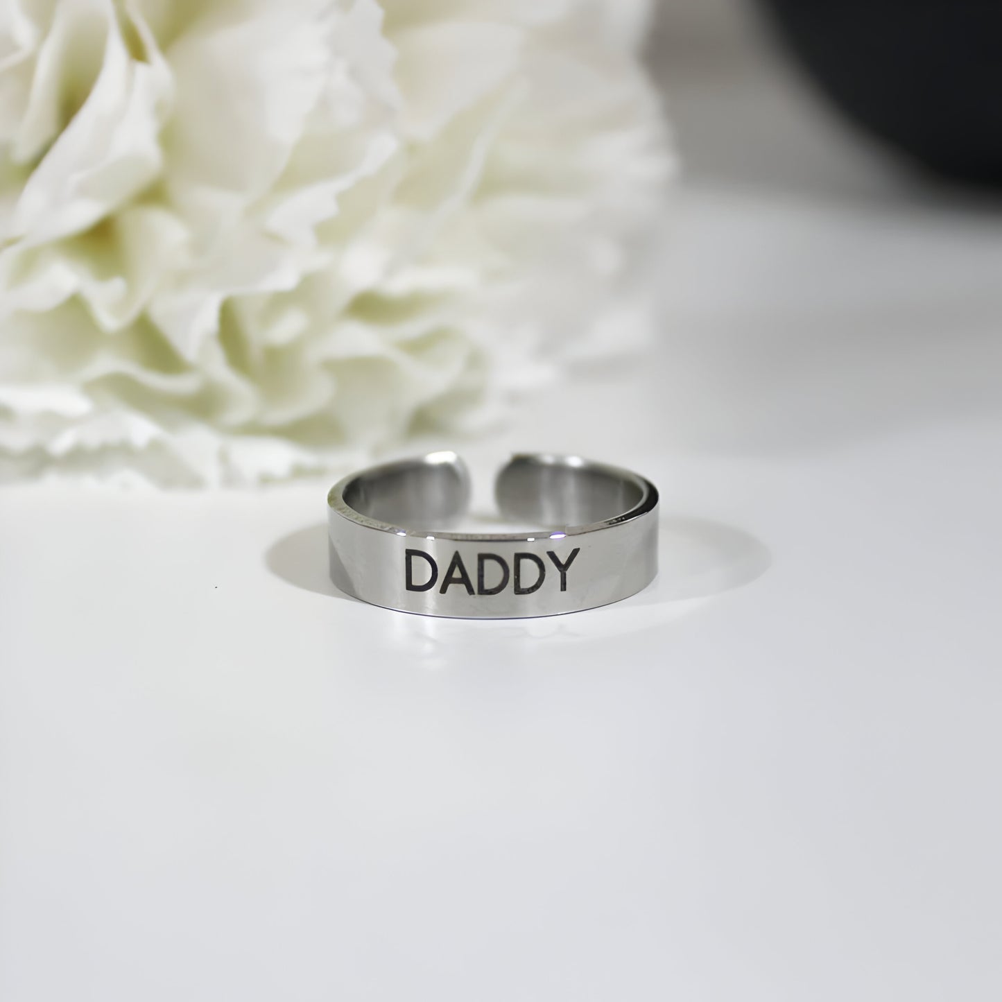 Yours Truly 22K Plated Engraved Cut Ring