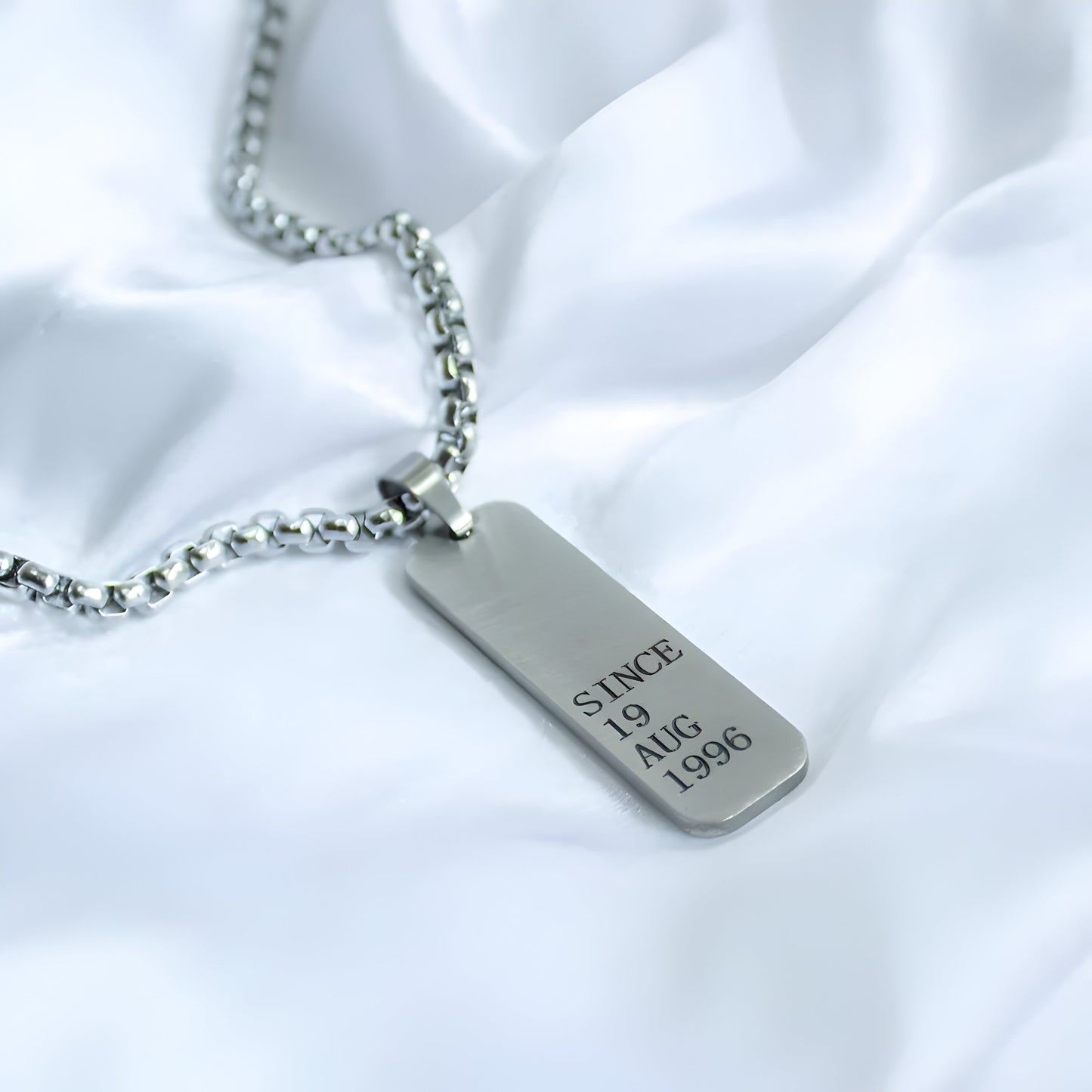 Yours Truly 22K Plated Engraved Reversible Tag Necklace