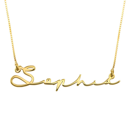 Yours Truly 22K Plated Signature Name Necklace