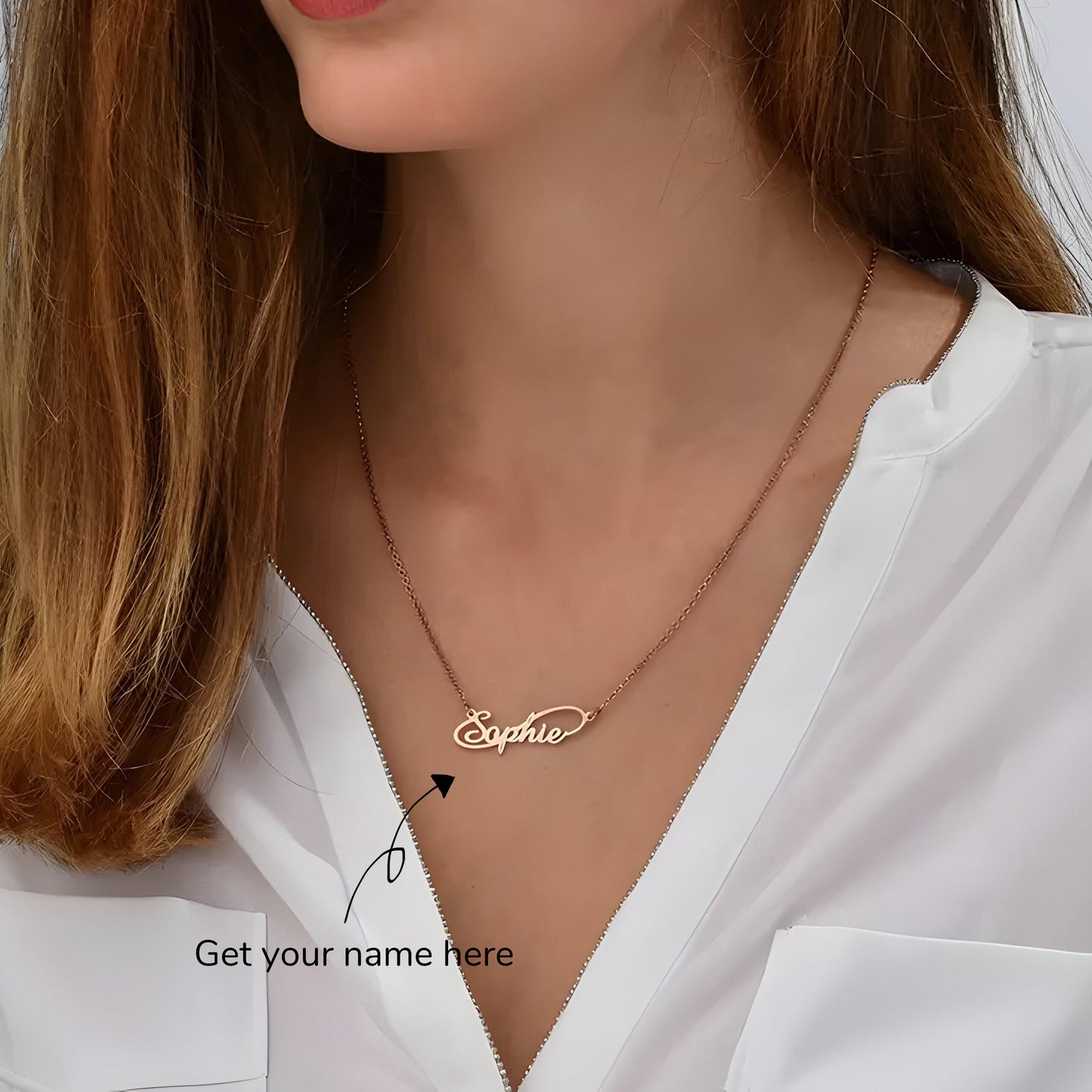 Yours Truly 22K Plated Infinity Name Necklace