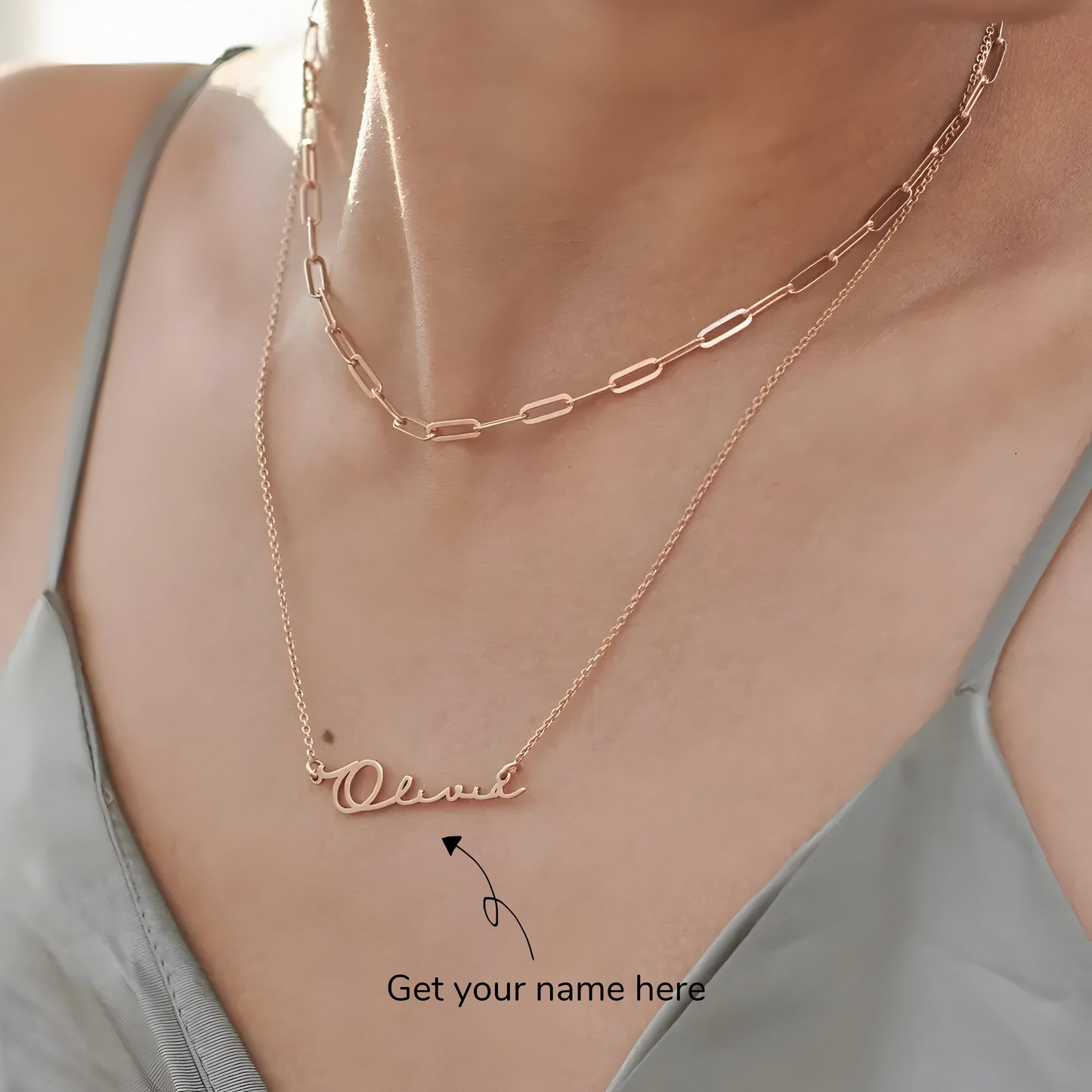 Yours Truly 22K Plated Signature Name Necklace