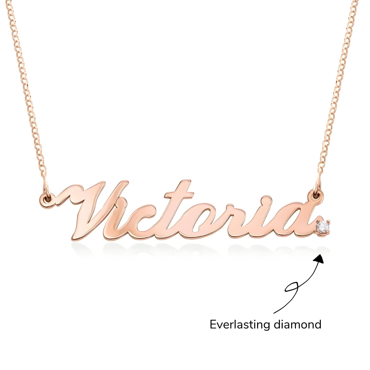 Yours Truly 22K Plated Diamond Studded Classic Cocktail Name Necklace