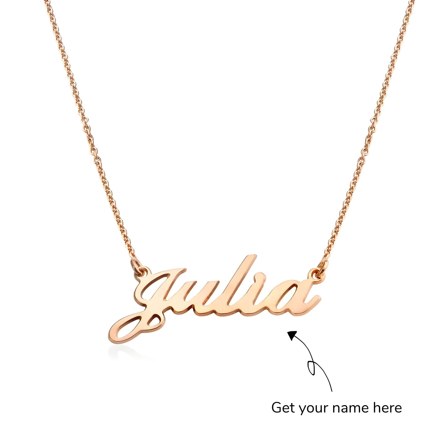 Yours Truly 22K Plated Classic Cocktail Name Necklace