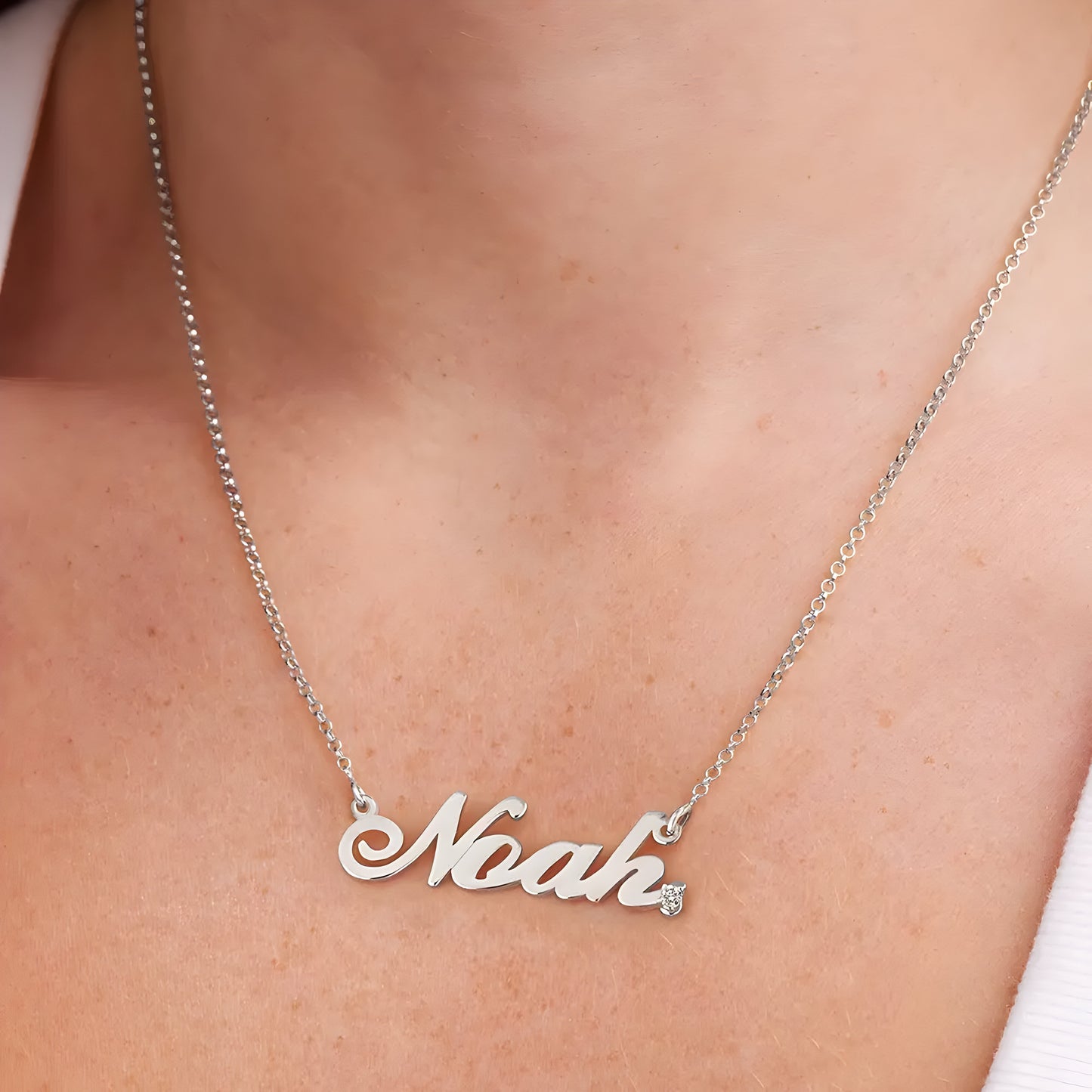 Yours Truly 22K Plated Diamond Studded Classic Cocktail Name Necklace