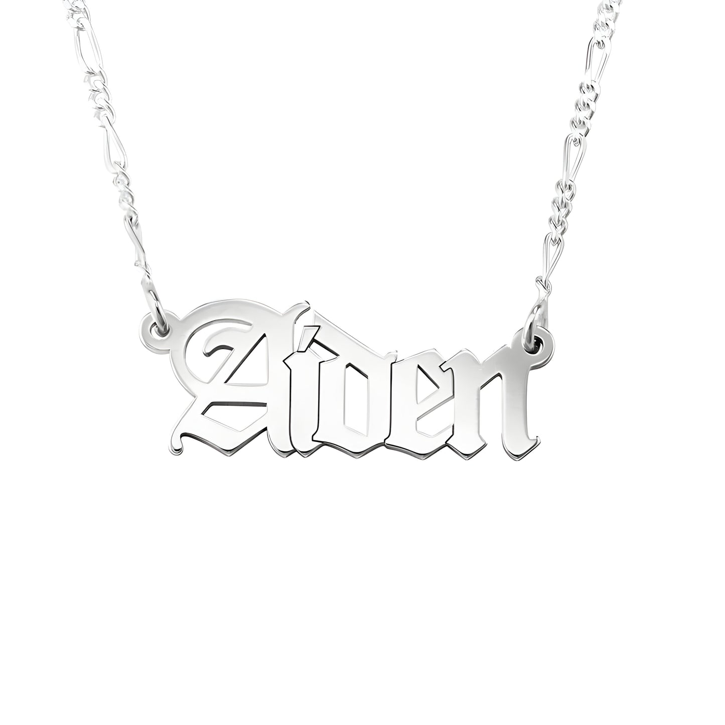 Yours Truly 22K Plated Gothic Name Necklace