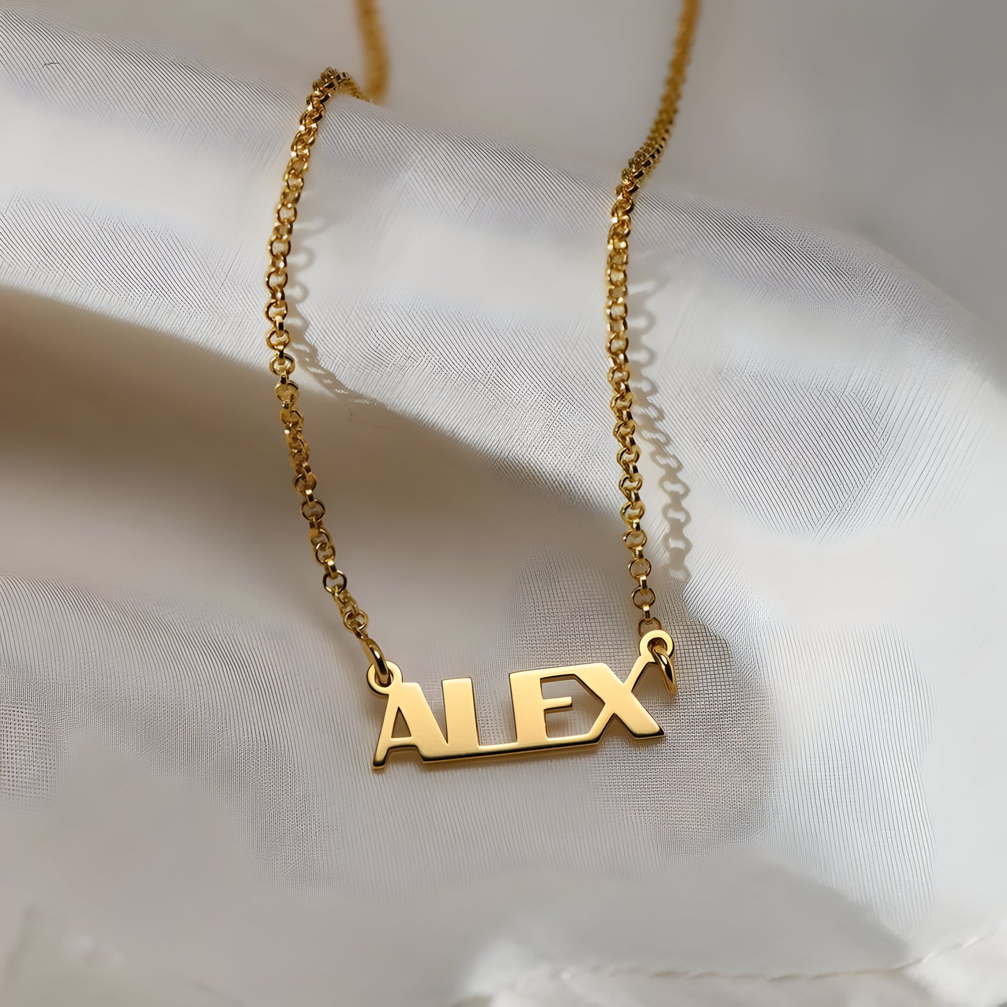 Yours Truly 22K Plated Gatsby Name Necklace