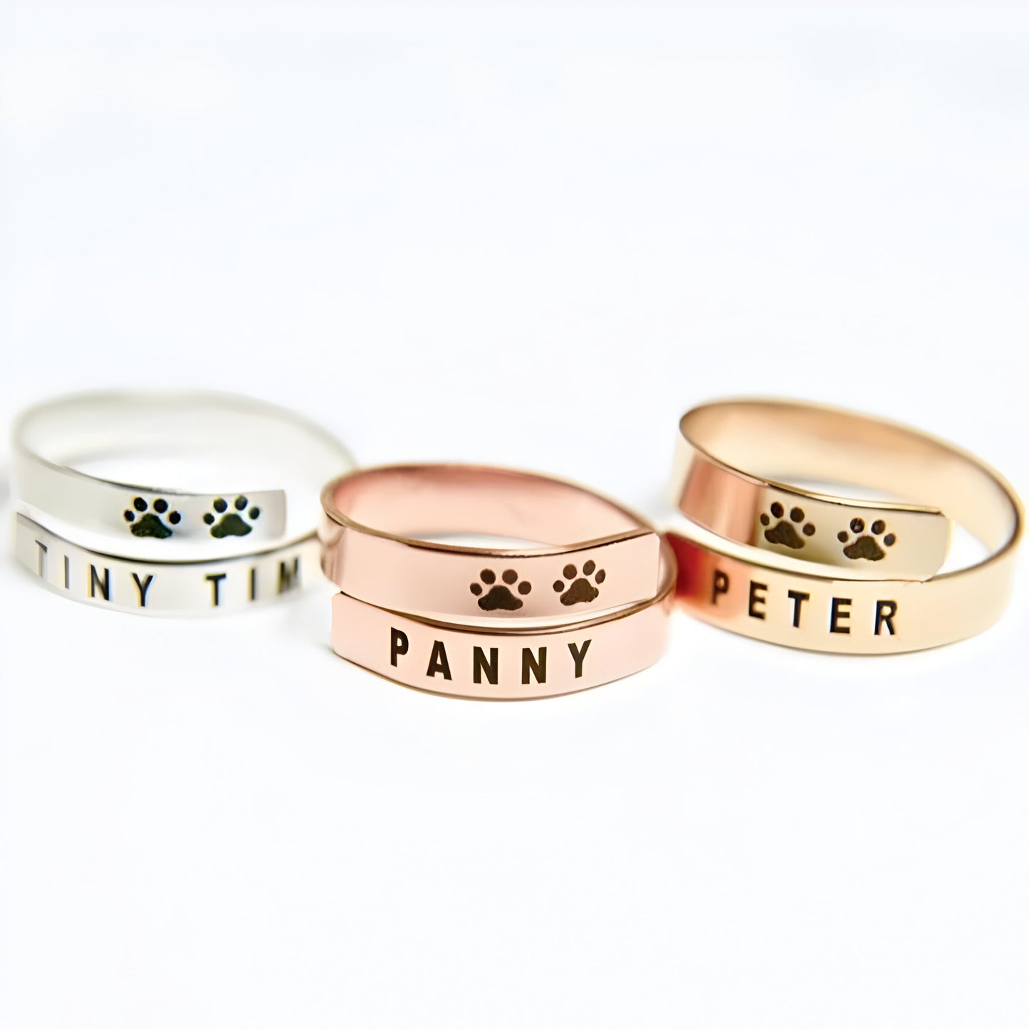 Yours Truly 22K Plated Engraved Pet Lovers Ring