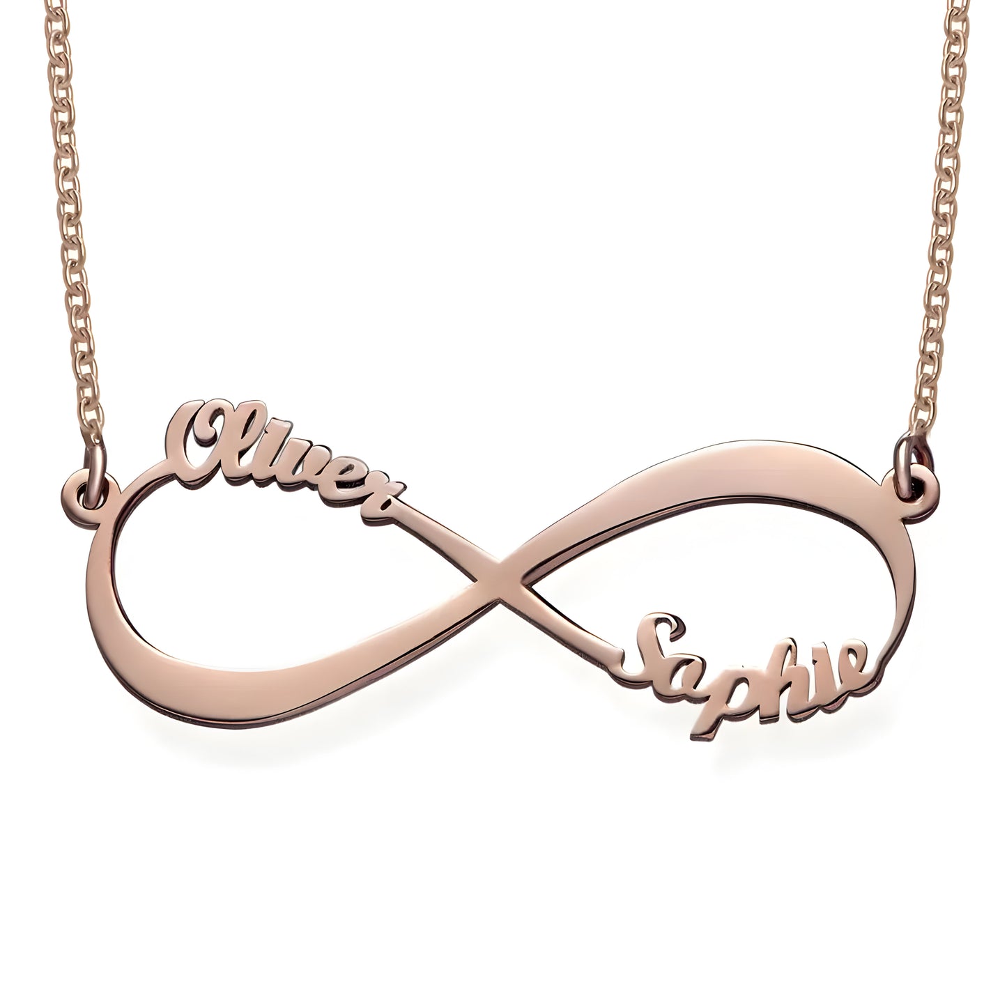 Yours Truly 22K Plated Infinity Couple Name Necklace