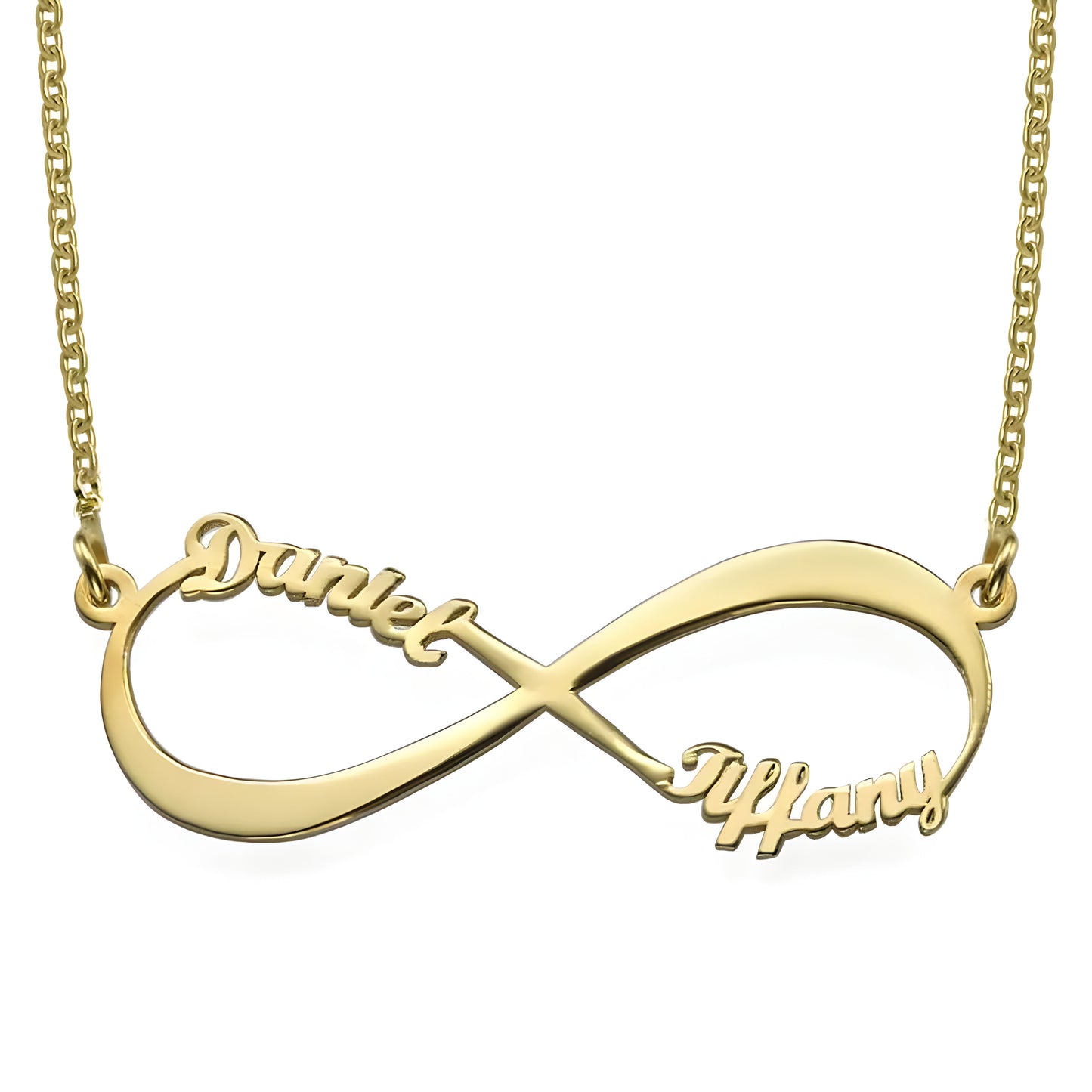 Yours Truly 22K Plated Infinity Couple Name Necklace