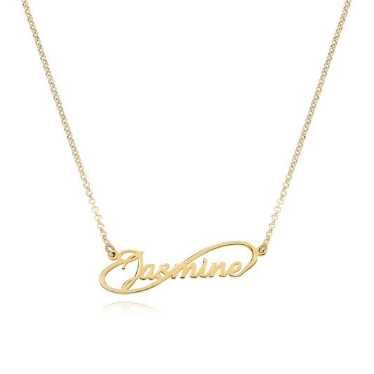 Yours Truly 22K Plated Infinity Name Necklace