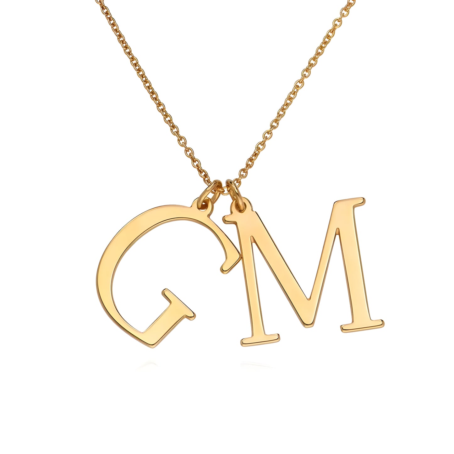 Yours Truly 22K Plated Initials Necklace