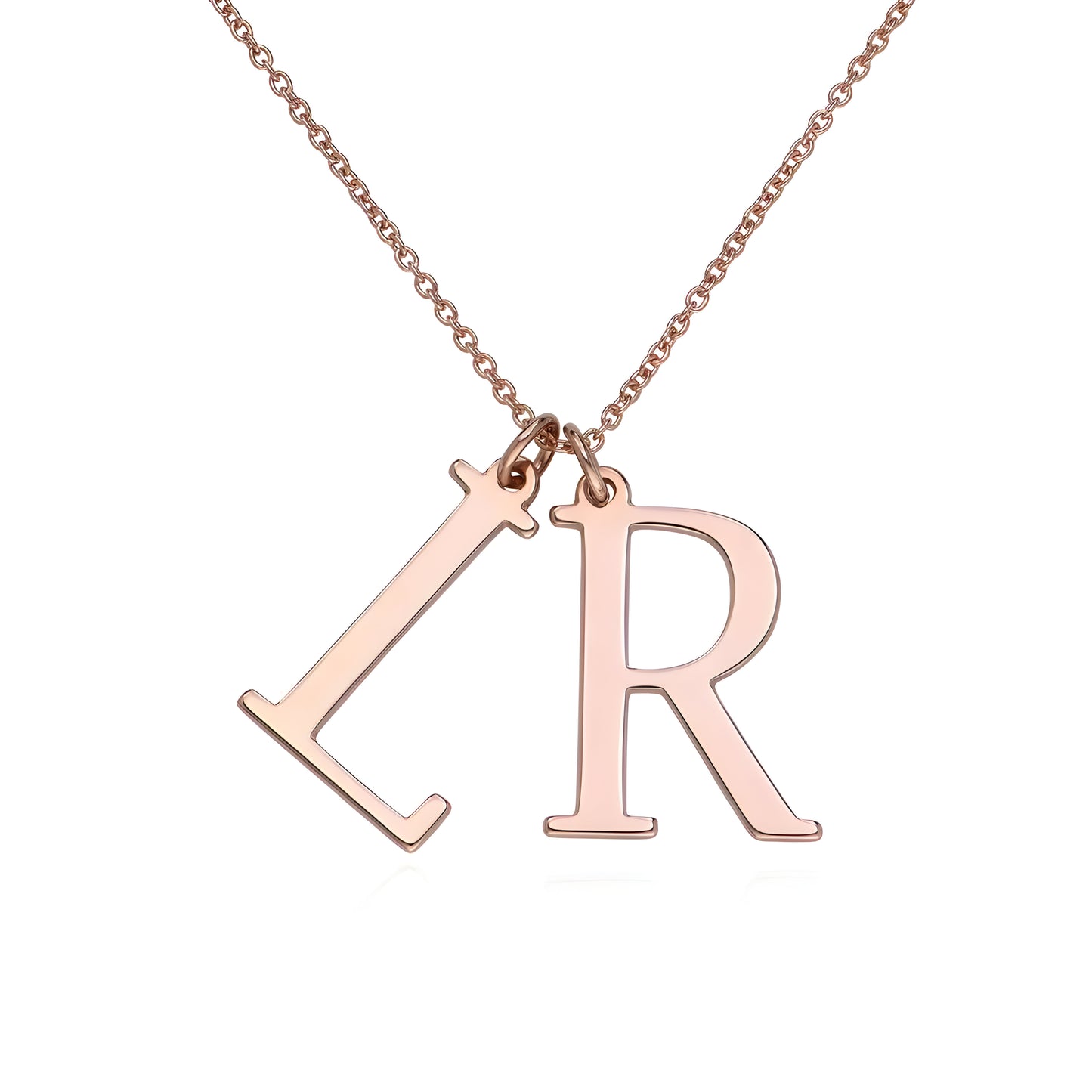 Yours Truly 22K Plated Initials Necklace