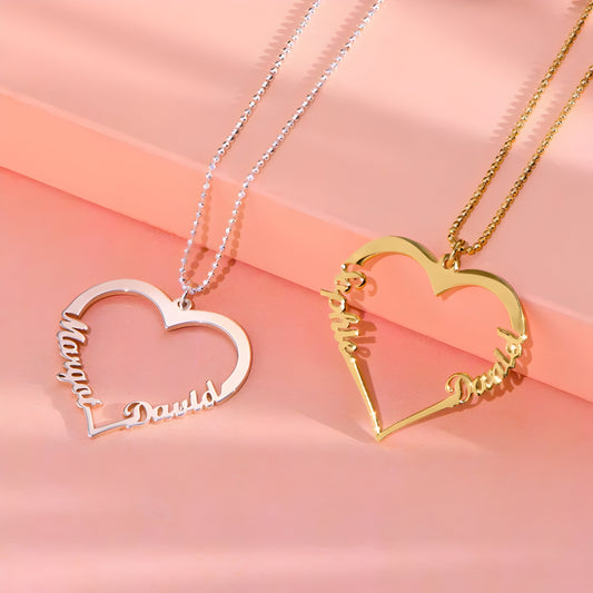 Yours Truly 22K Plated Our Love Couple Name Necklace