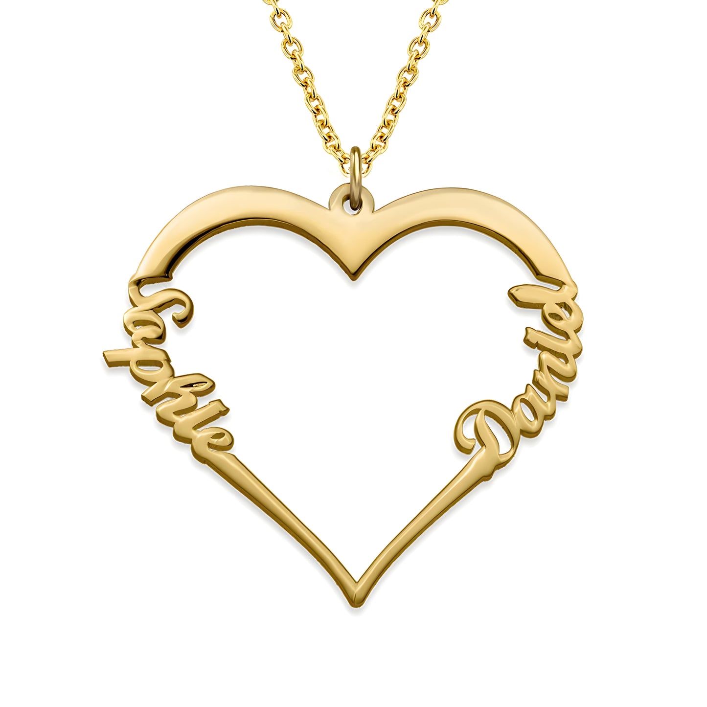 Yours Truly 22K Plated Our Love Couple Name Necklace