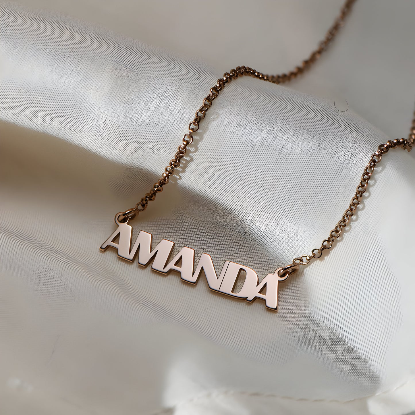 Yours Truly 22K Plated Gatsby Name Necklace