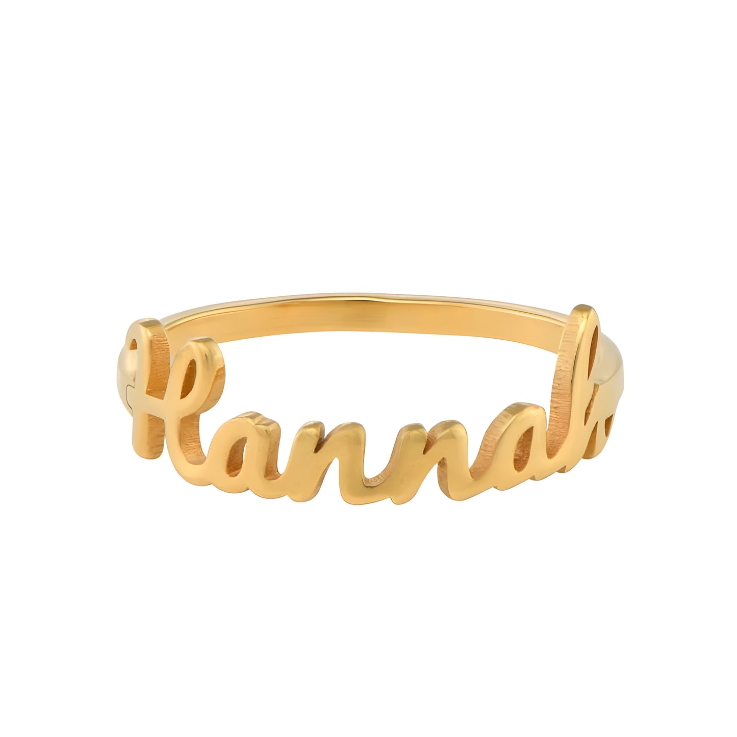 Yours Truly 22K Plated Name Ring