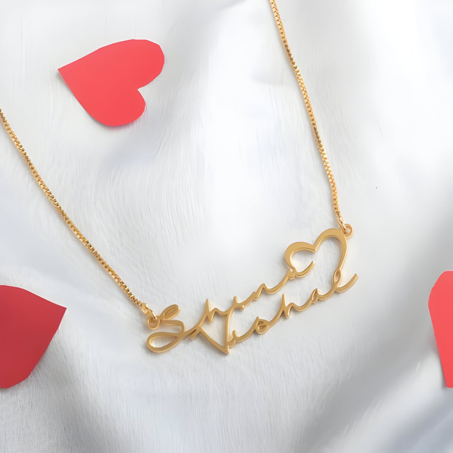 Yours Truly 22K Plated Signature Couple Name Necklace