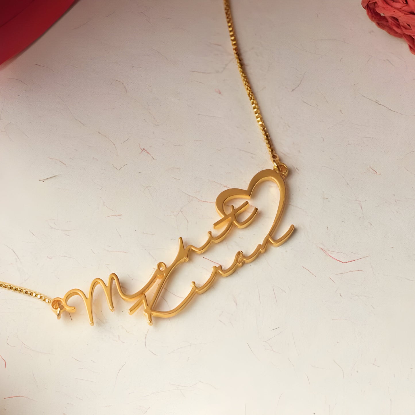 Yours Truly 22K Plated Signature Couple Name Necklace