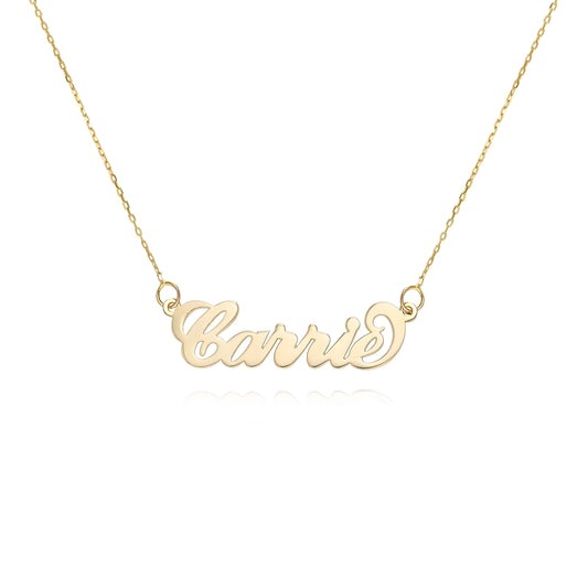 Yours Truly 22K Plated Carrie Name Necklace