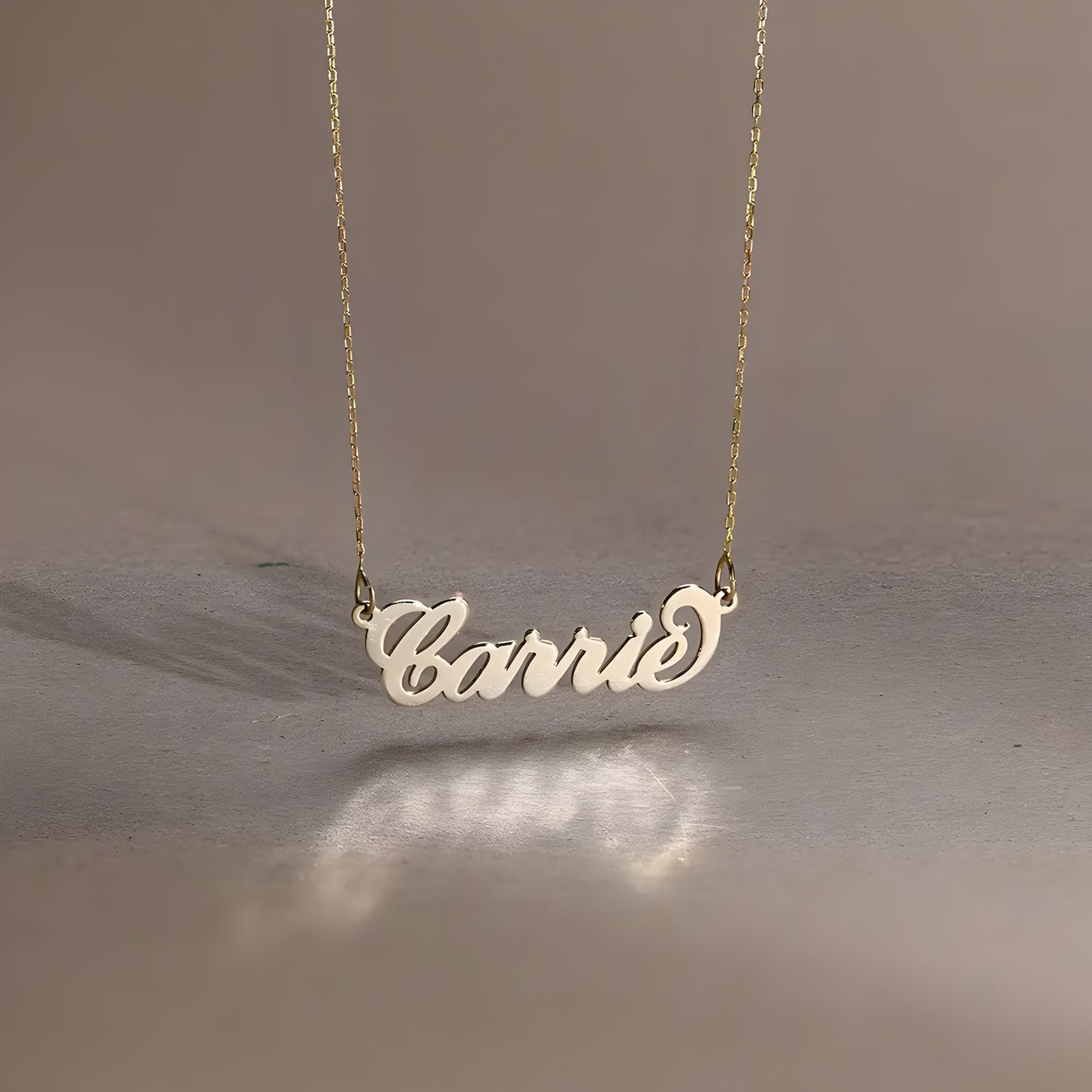 Yours Truly 22K Plated Carrie Name Necklace