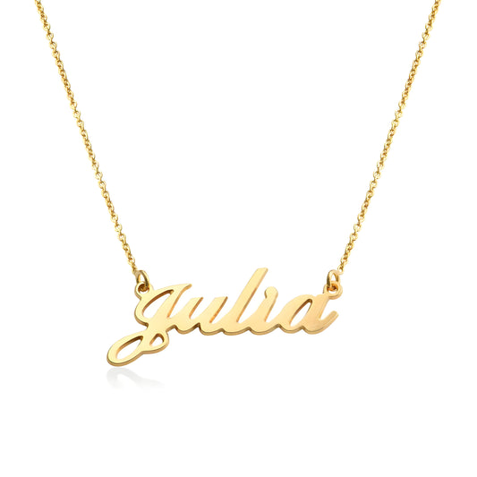 Yours Truly 22K Plated Classic Cocktail Name Necklace