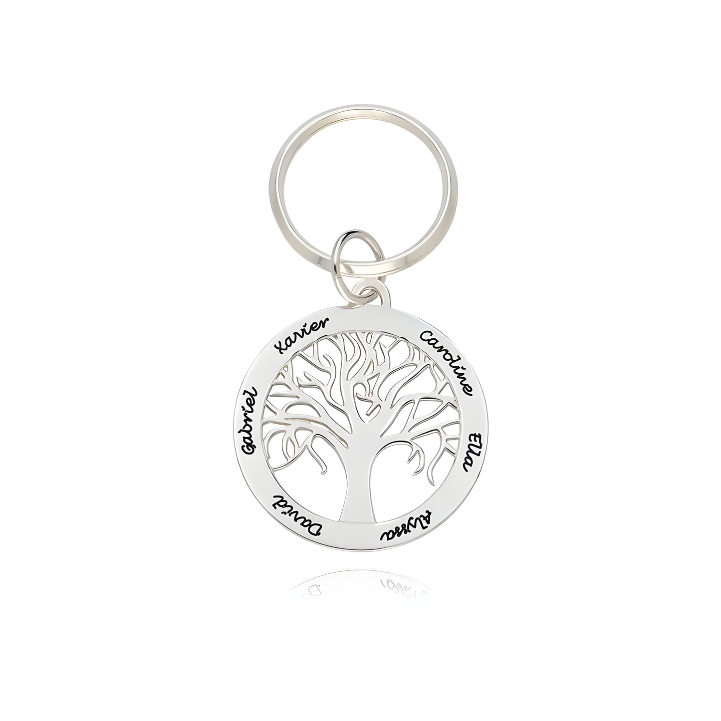 Yours Truly 22K Plated Engraved Tree of Life Keychain