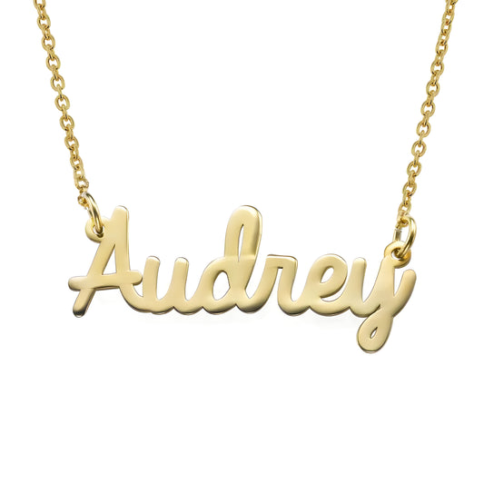 Yours Truly 22K Plated Cursive Name Necklace