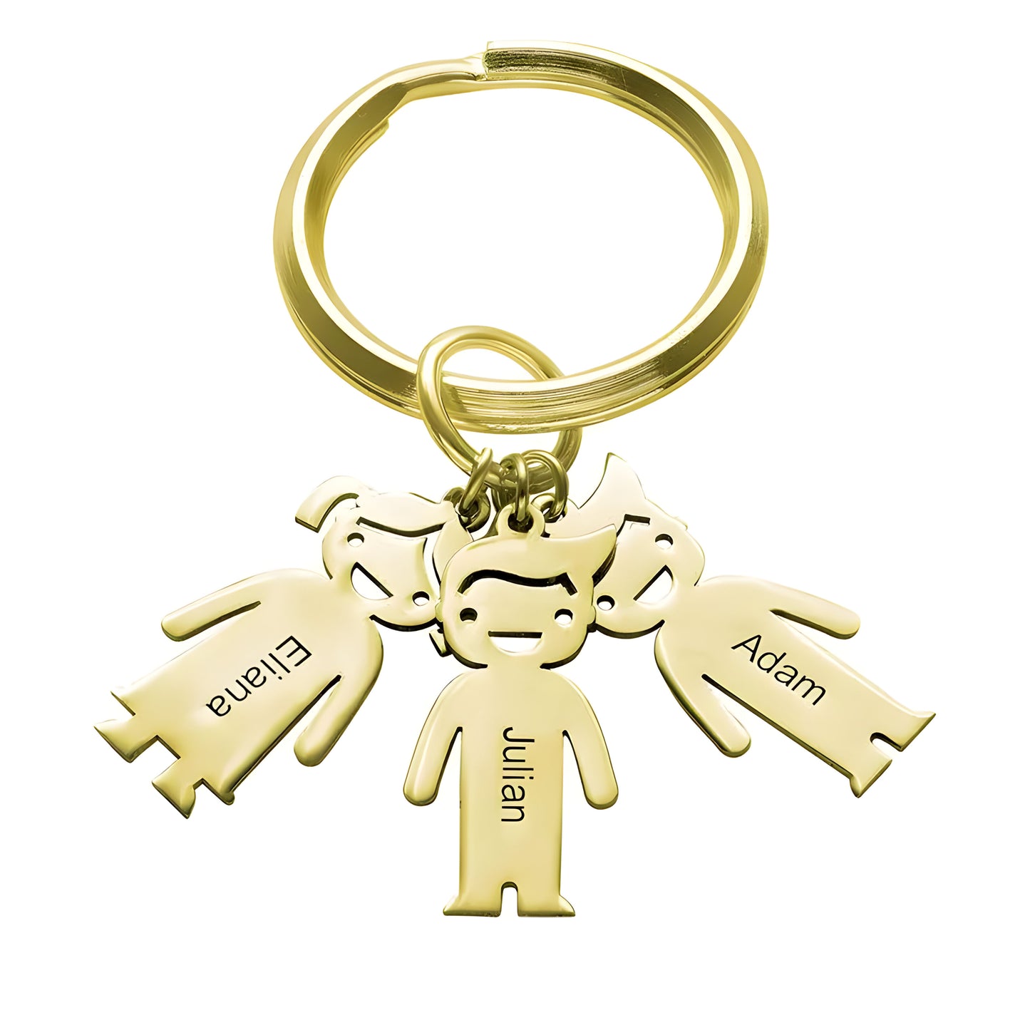 Yours Truly 22K Plated Engraved Children Charms Keychain