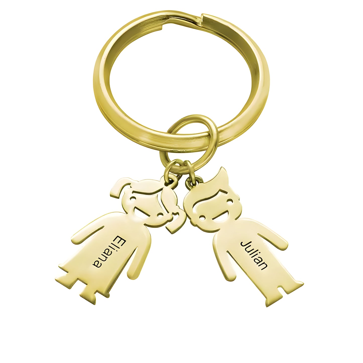 Yours Truly 22K Plated Engraved Children Charms Keychain