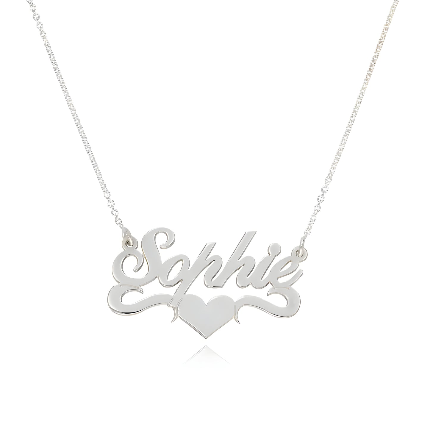 Yours Truly 22K Plated Heart Underline Name Necklace