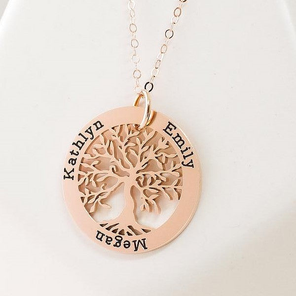 Yours Truly 22K Plated Tree of Life Necklace