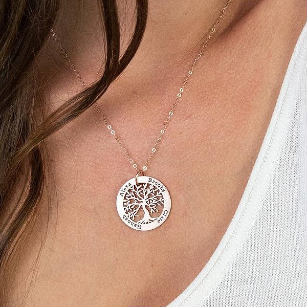 Yours Truly 22K Plated Tree of Life Necklace