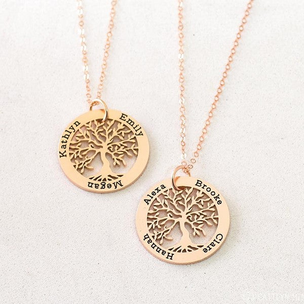 Yours Truly 22K Plated Tree of Life Necklace