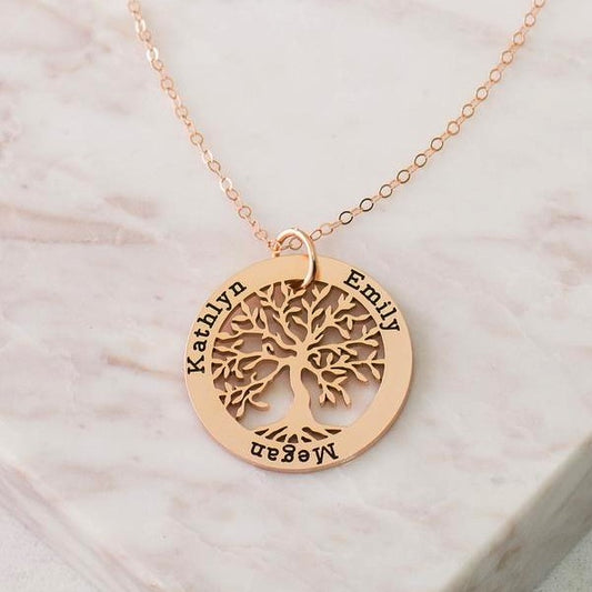 Yours Truly 22K Plated Tree of Life Necklace
