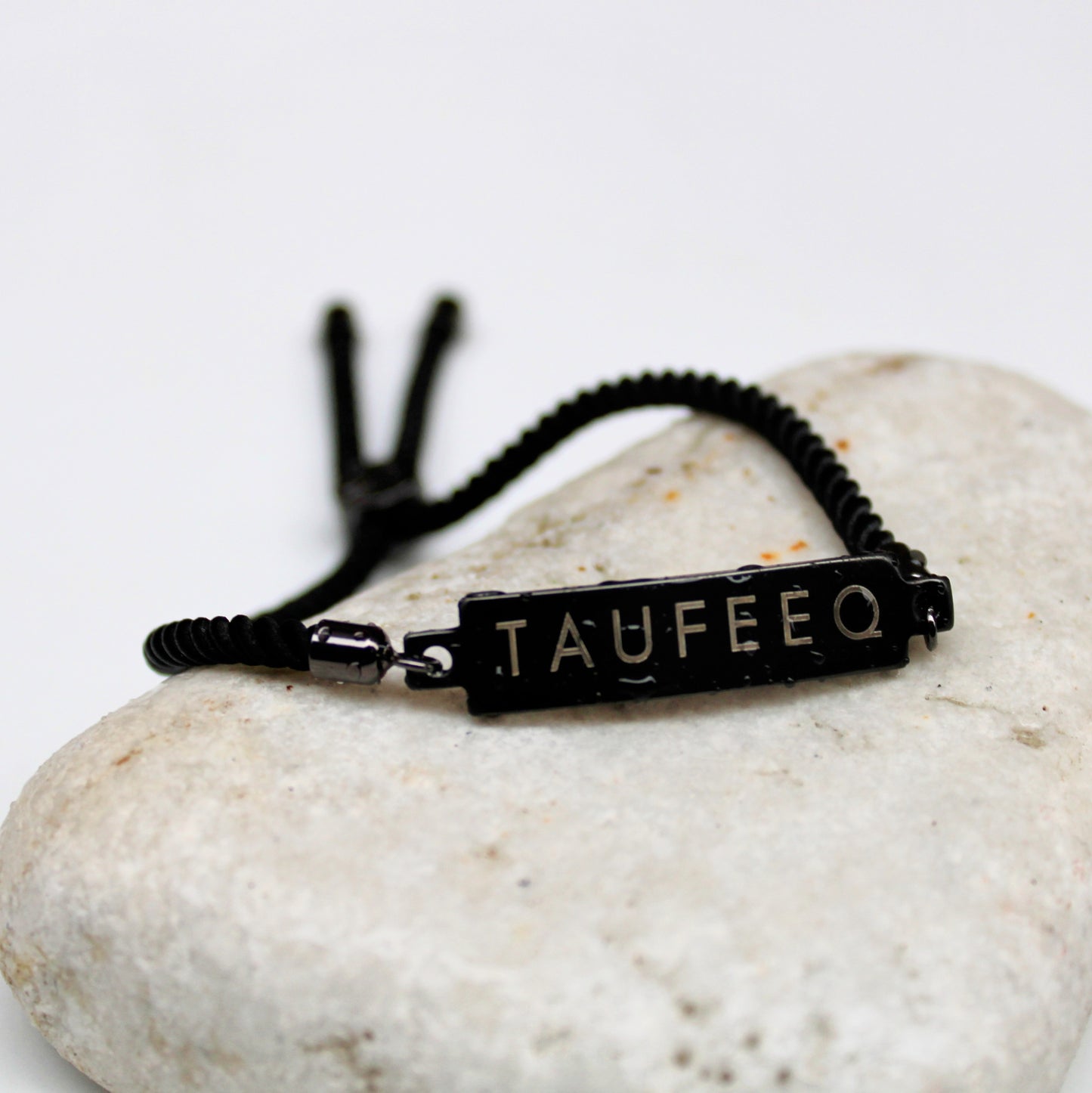 Yours Truly Engraved Leather Bracelet