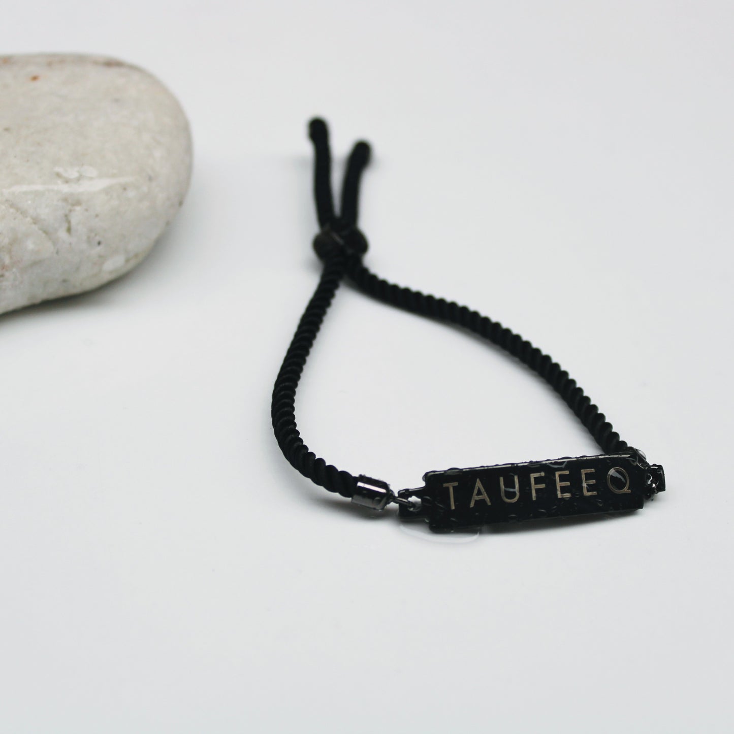 Yours Truly Engraved Leather Bracelet