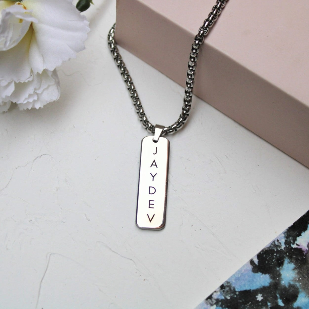 Yours Truly 22K Plated Reversible Tag Necklace