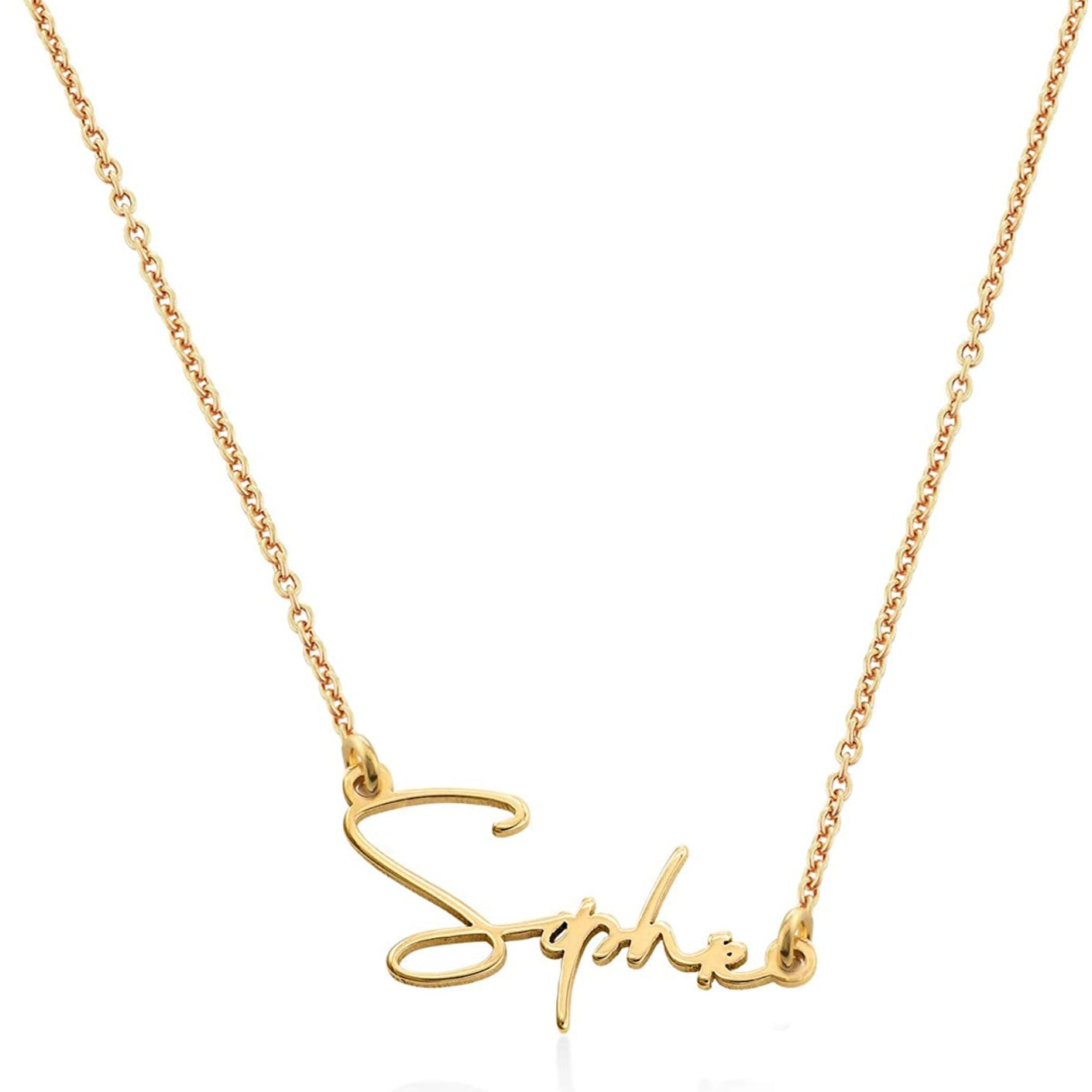 Yours Truly 22K Plated Signature Name Necklace