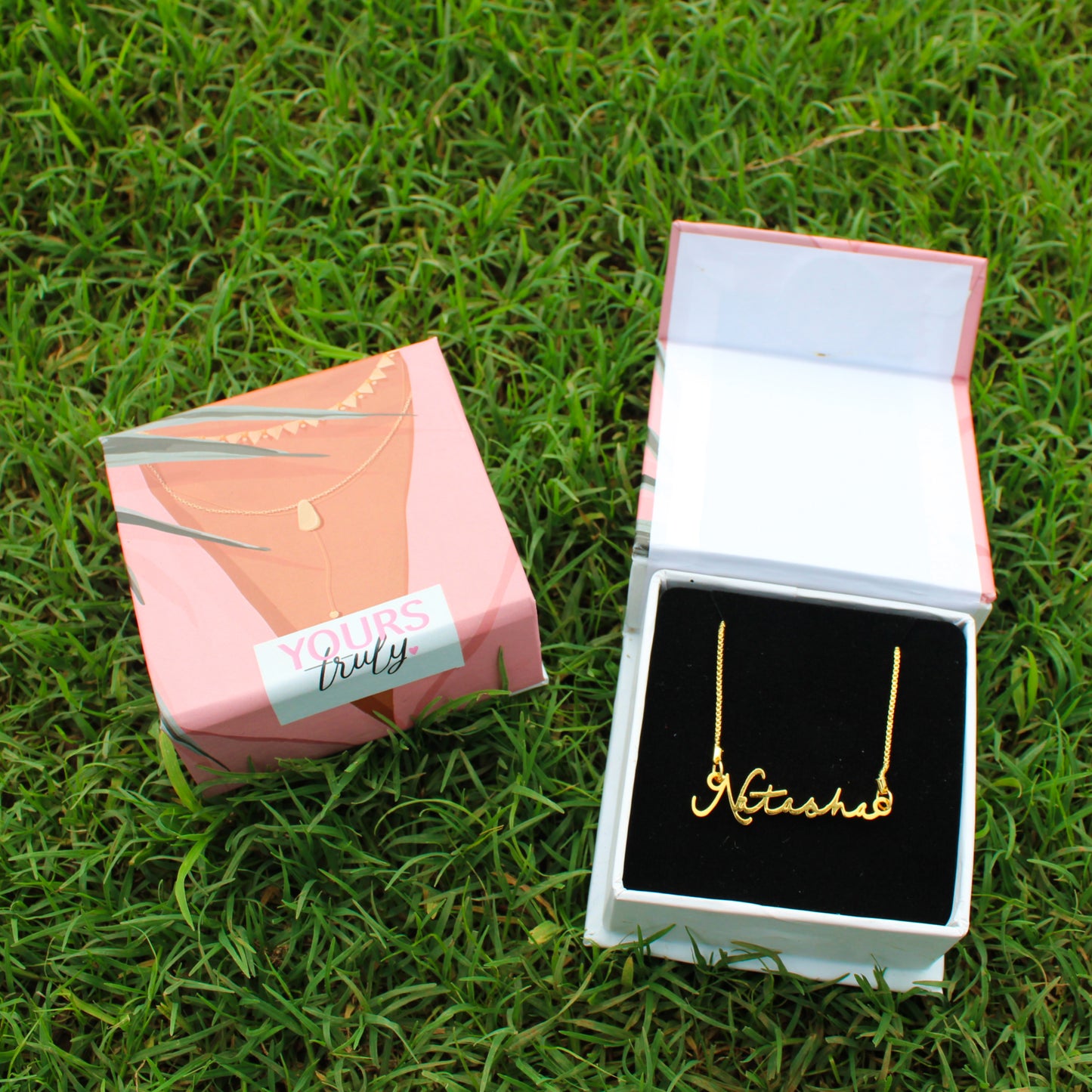 Yours Truly 22K Plated Signature Name Necklace