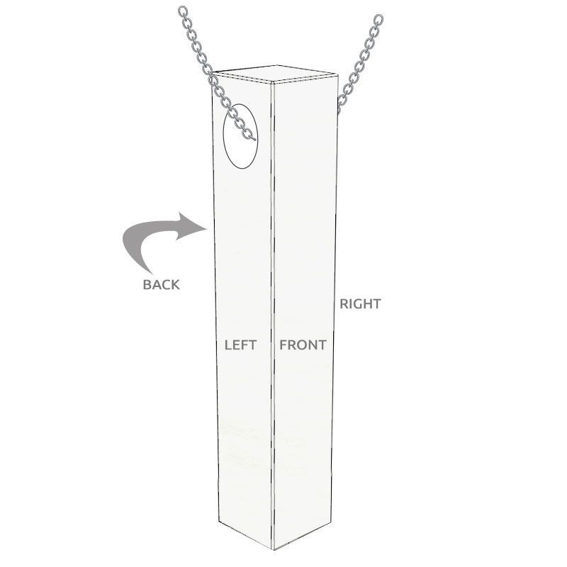 Yours Truly 22K Plated Cuboid Memory Bar Necklace