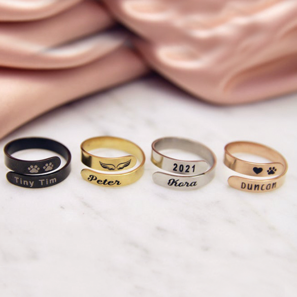 Yours Truly 22K Plated Pet Lovers Ring