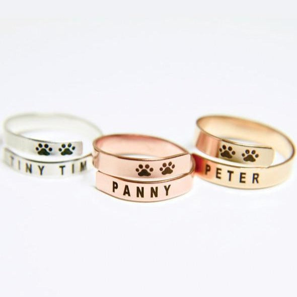 Yours Truly 22K Plated Pet Lovers Ring