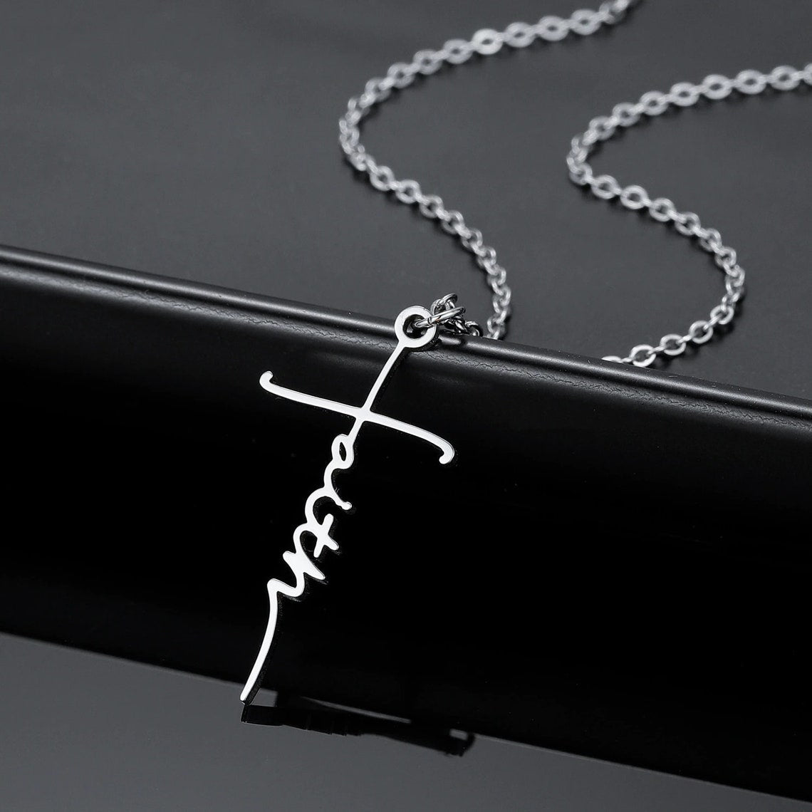 Yours Truly 22K Plated Cross Name Necklace