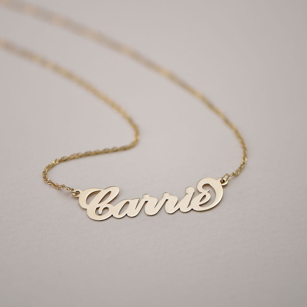 Yours Truly 22K Plated Carrie Name Necklace