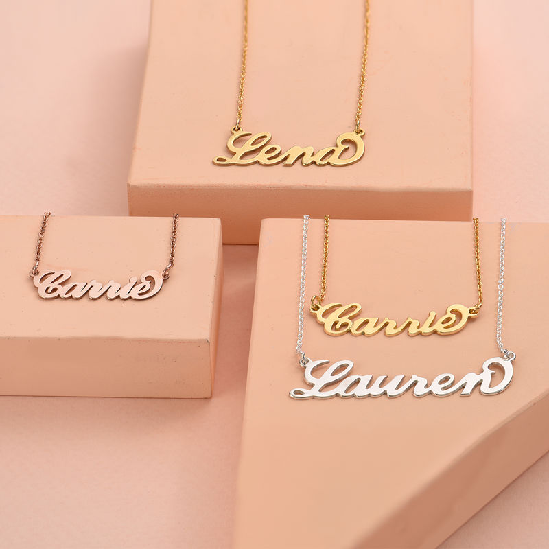 Yours Truly 22K Plated Carrie Name Necklace