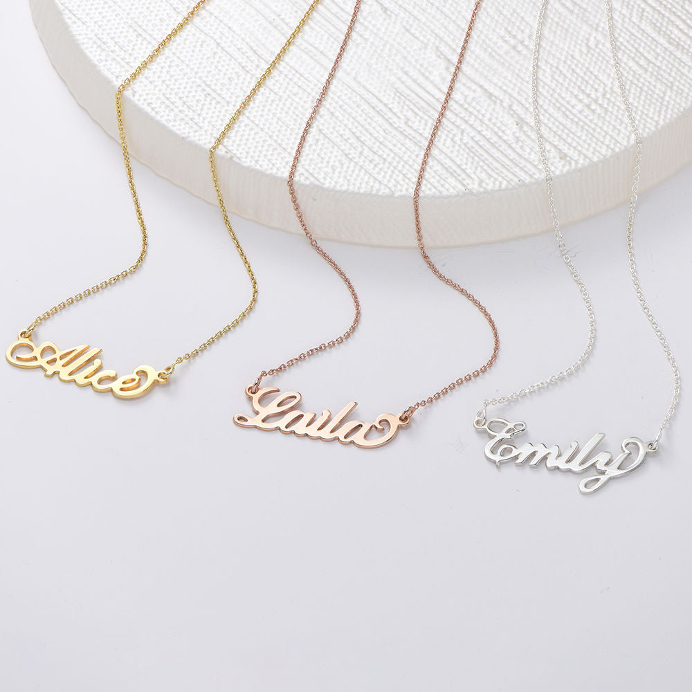 Yours Truly 22K Plated Carrie Name Necklace