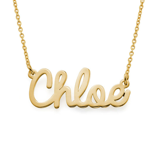 Yours Truly 22K Plated Cursive Name Necklace