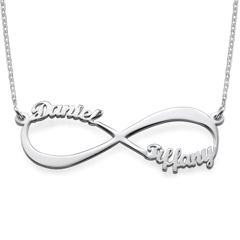 Yours Truly 22K Plated Infinity Couple Name Necklace